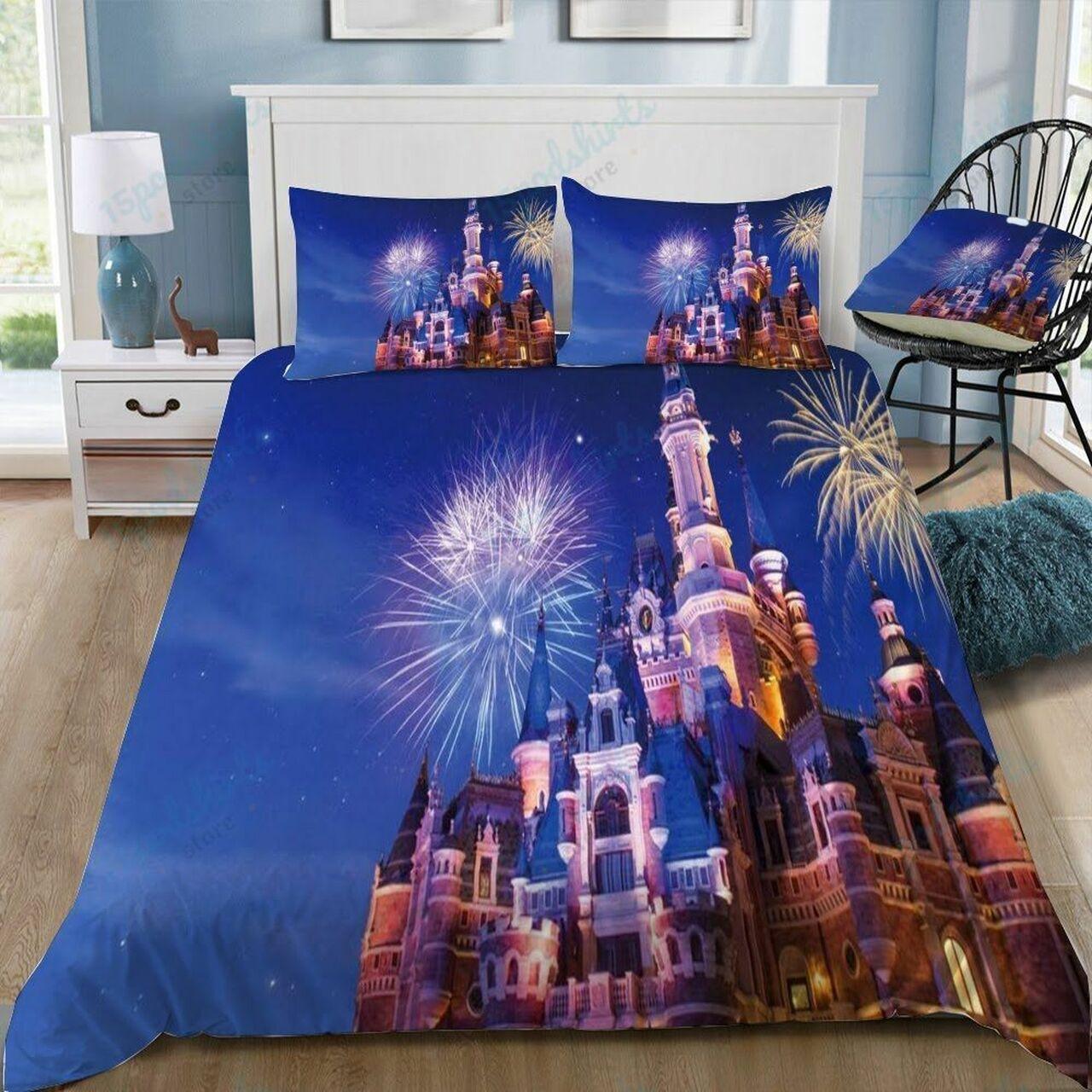 Disney Castle 409 Beautiful Decor For Disney Fan Bedding Set Duvet Cover Meaningful Gift For Love