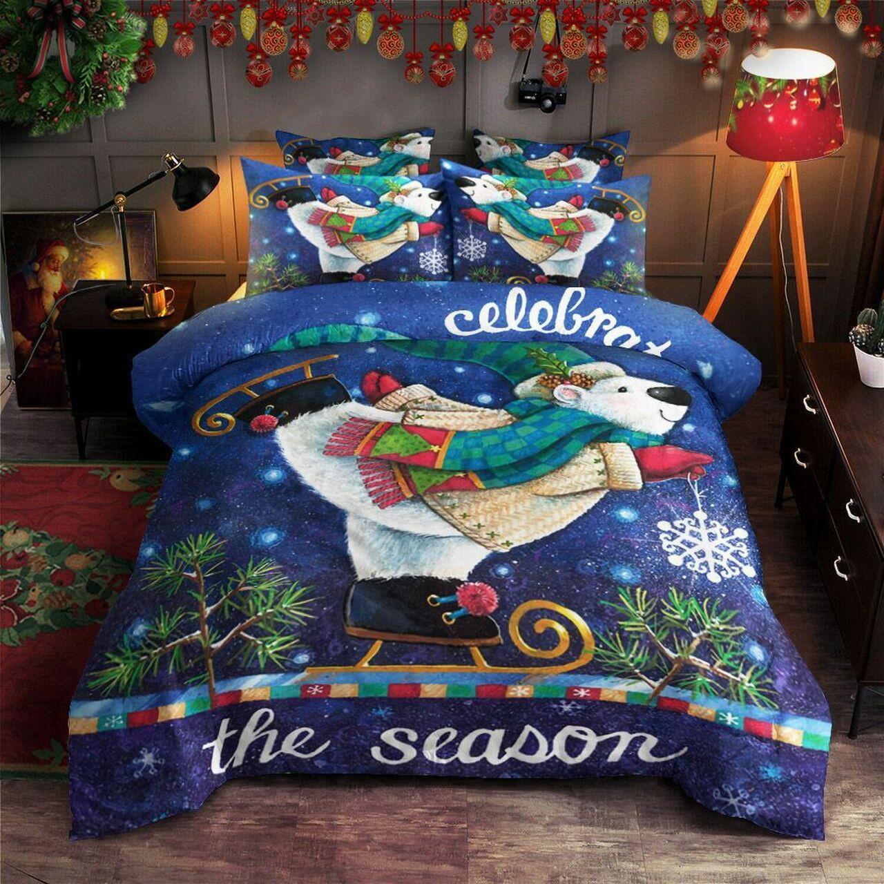 Polar Bear Christmas Tn1811057TsAmazing Christmas Bedroom Decor Duvet Cover Bedding Set With Pillowcase Meaningful Gift For Friend Holiday Season Christmas Gift
