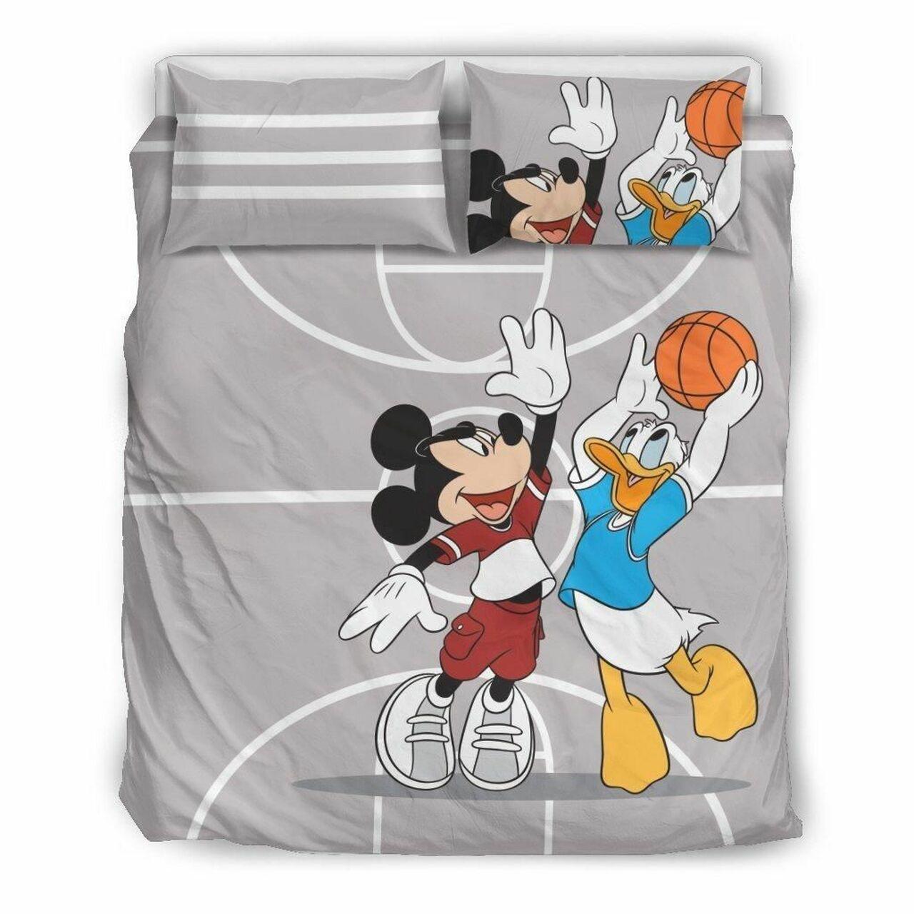 Mickey & Donald Disney 10 Beautiful Decor For Disney Fan Bedding Set Duvet Cover Meaningful Gift For Love