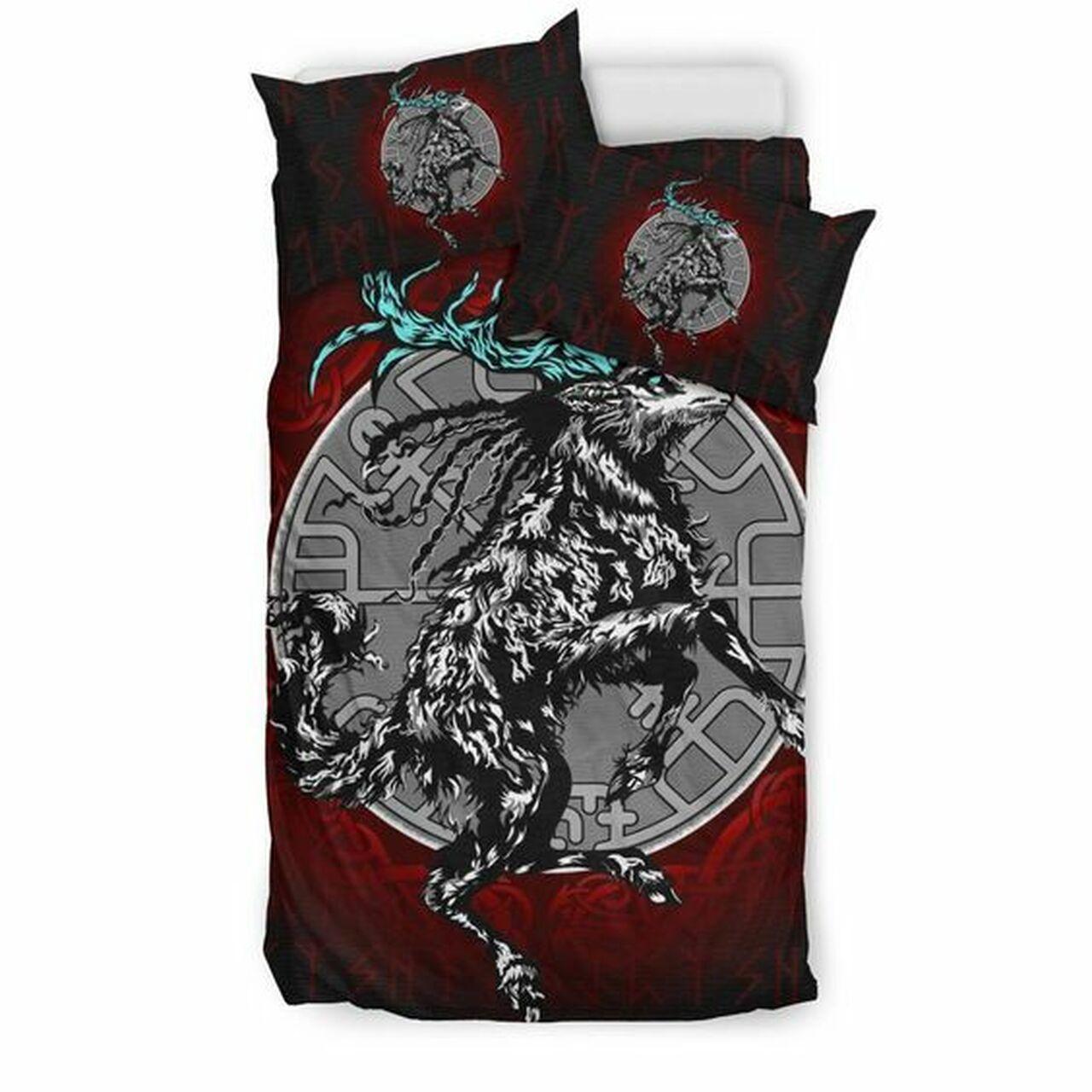Viking Eikthyrnir On Top Of Valhalla Dhc03011954Dd Art Bedroom Decoration Bedding Set Duvet Cover Amazing Gift For Holiday Season Halloween Christmas Gift