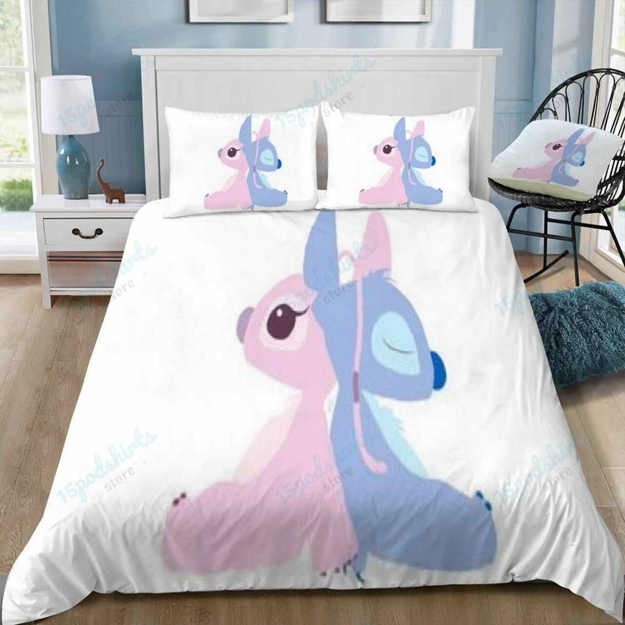 Disneytitch 4 Beautiful Decor For Disney Fan Bedding Set Duvet Cover Meaningful Gift For Love