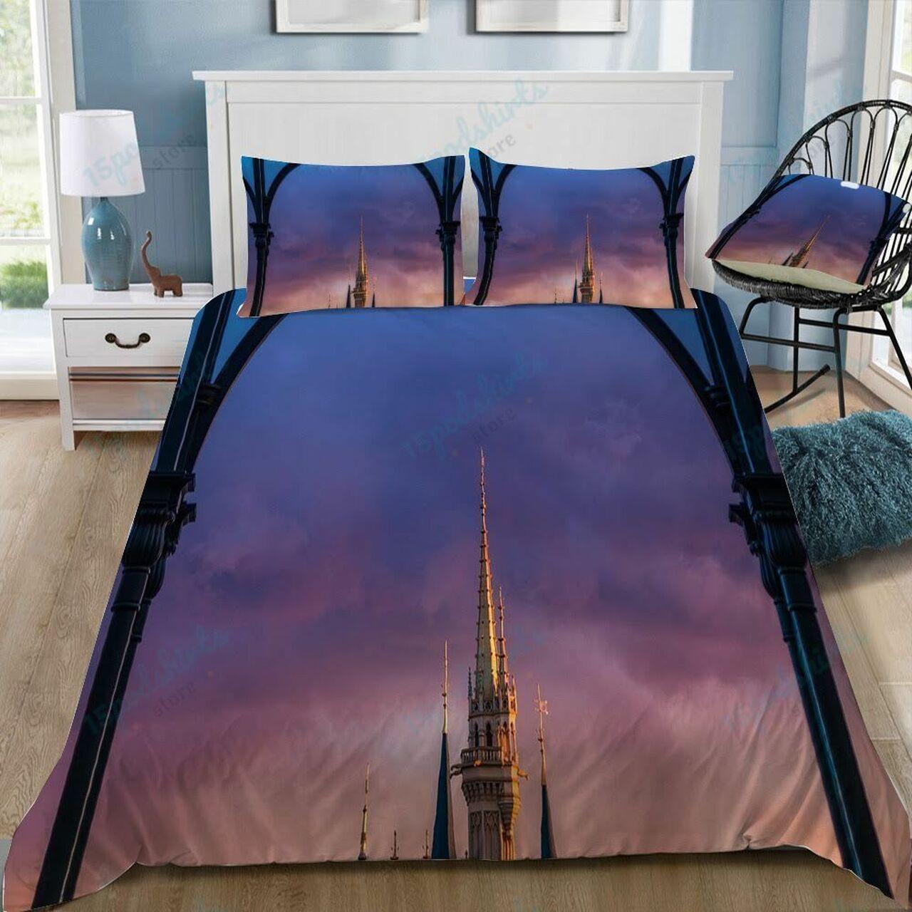 Disney Castle 306 Beautiful Decor For Disney Fan Bedding Set Duvet Cover Meaningful Gift For Love