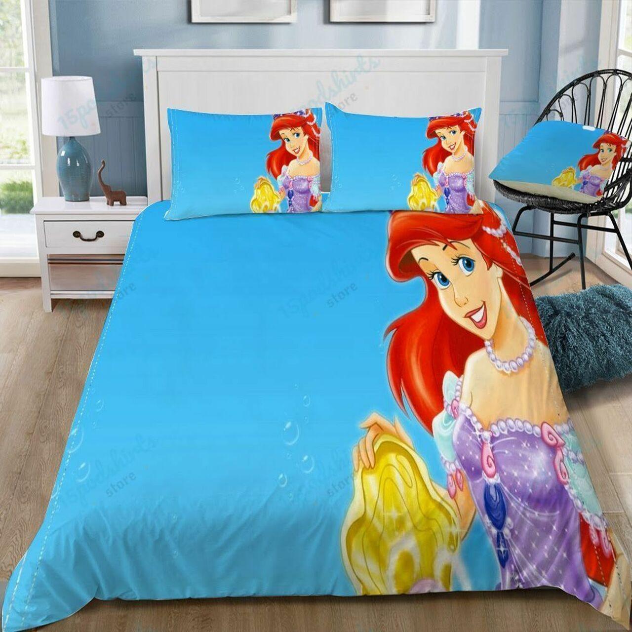 Disney Ariel 5 Beautiful Decor For Disney Fan Bedding Set Duvet Cover Meaningful Gift For Love