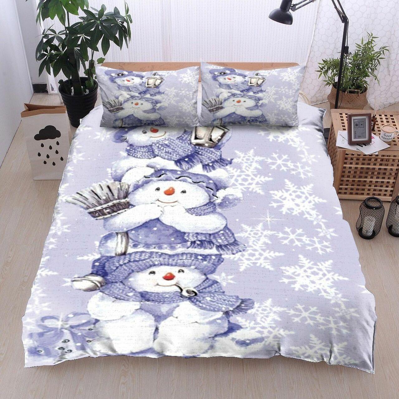 Snowman Christmas Ml22100261Mdbs Stunning Room Decor Bedding Set Duvet Cover With Pillowcase Meaningful Gift For Kids Friend Family Member Holiday Gift