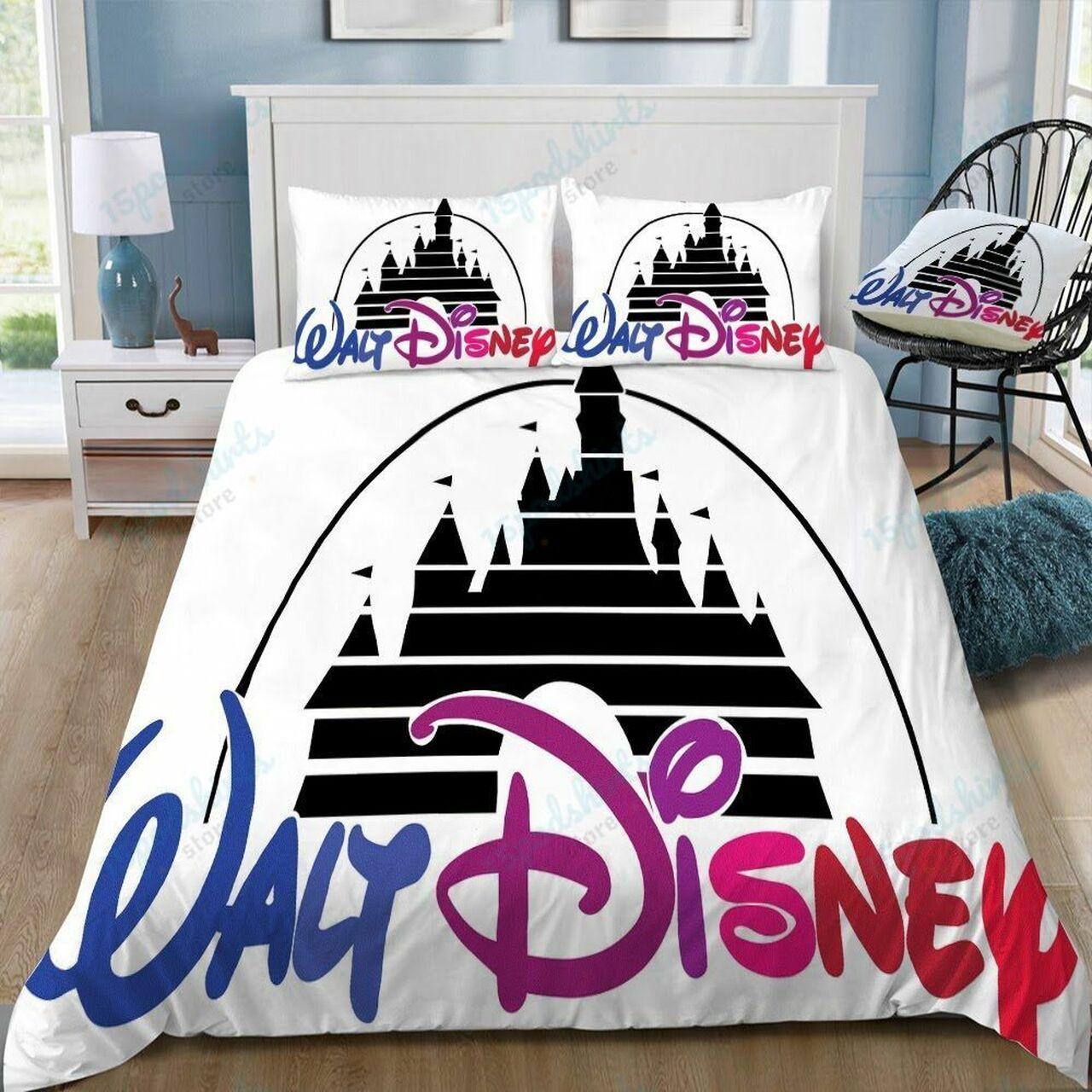 Disney Logo 21 Beautiful Decor For Disney Fan Bedding Set Duvet Cover Meaningful Gift For Love