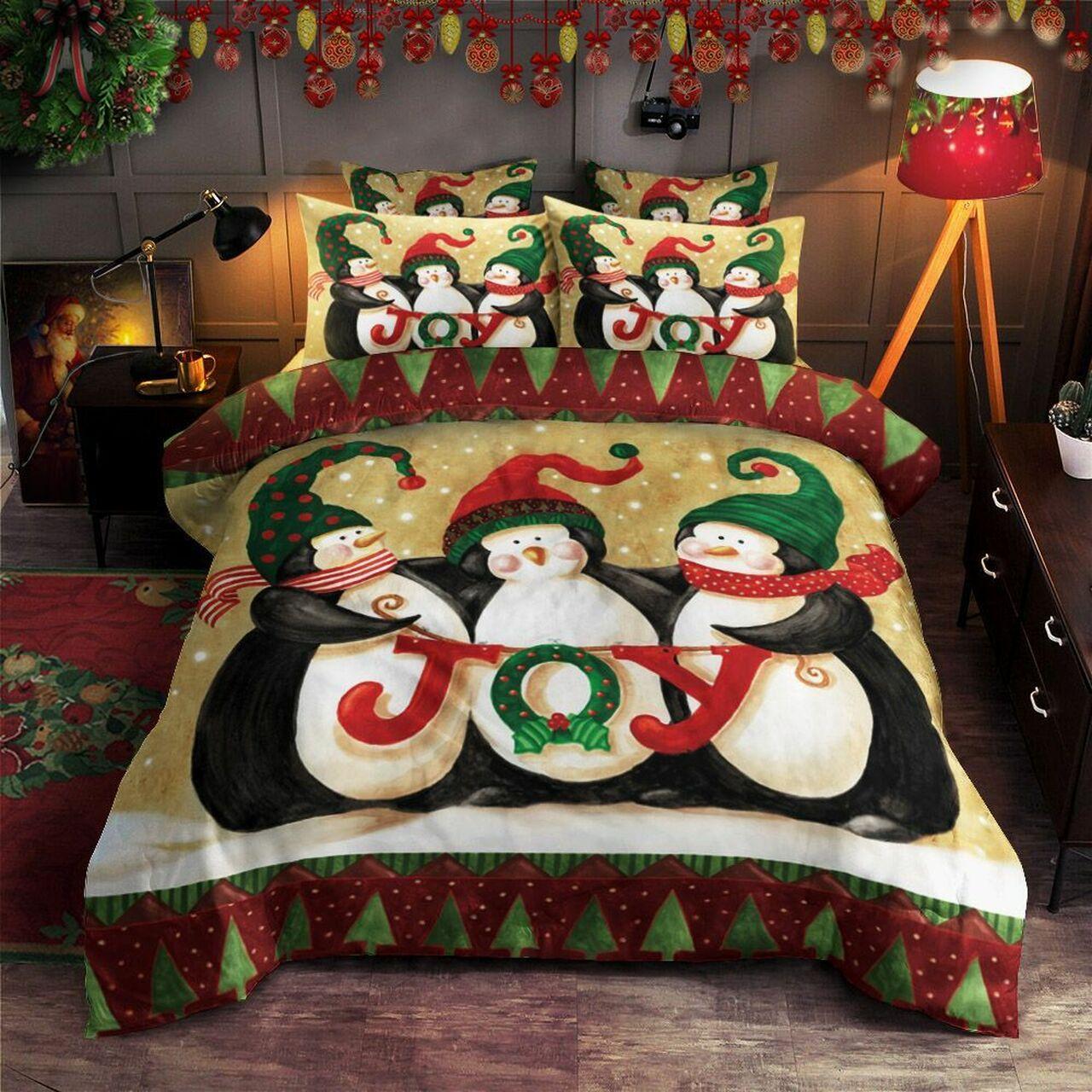 Penguins Christmas Tn1611016Ts Stunning Room Decor Bedding Set Duvet Cover With Pillowcase Meaningful Gift For Kids Friend Family Member Holiday Gift