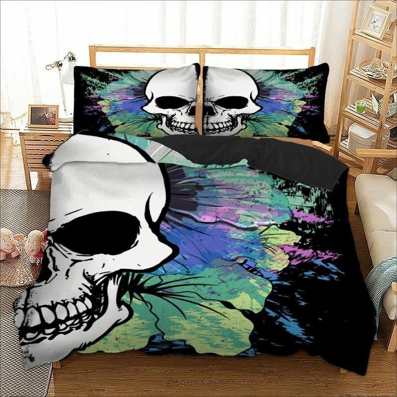 Sugar Skull Dhc0201229Dd Alluring Duvet Cover Gothic Room Decoration With Gift For Halloween Season
