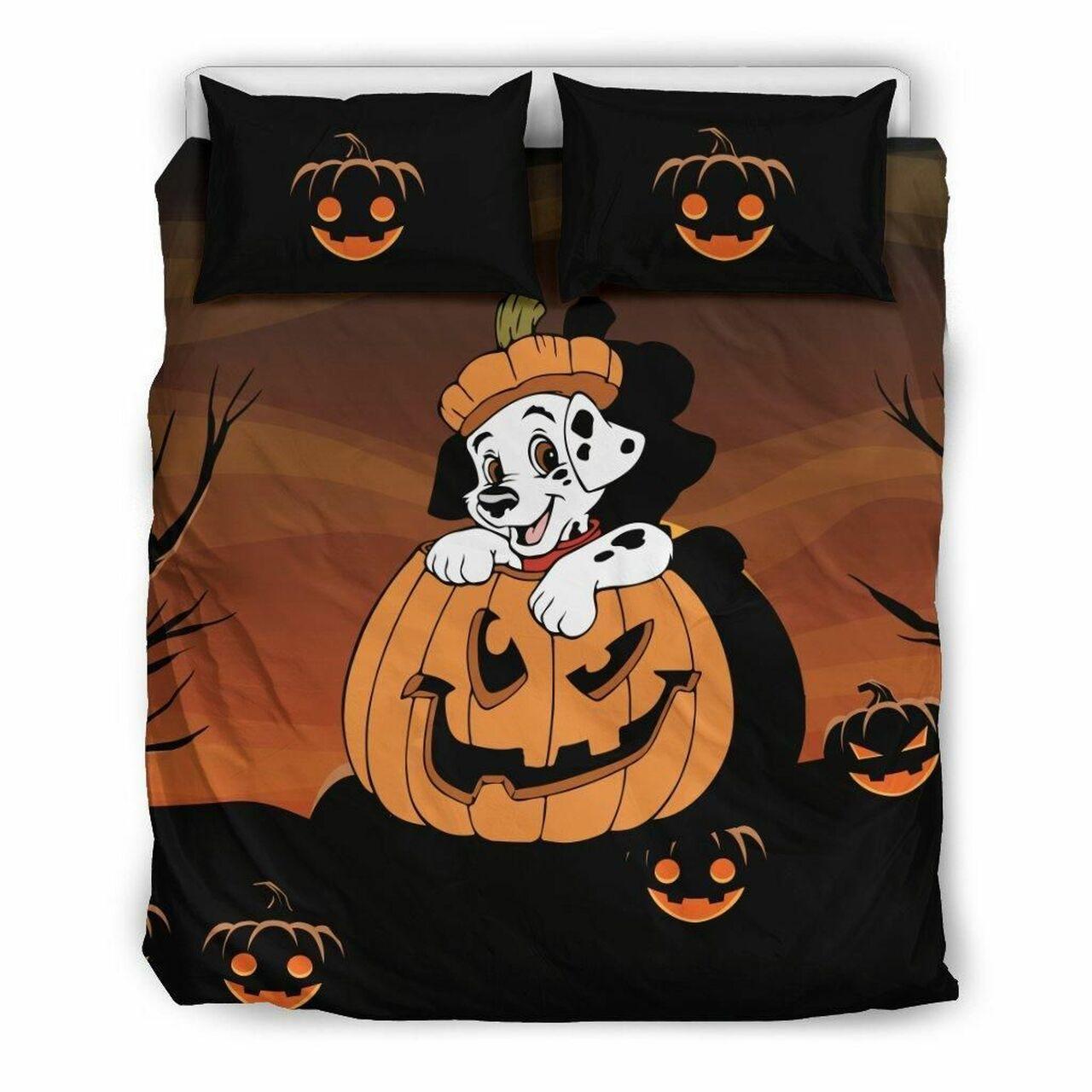 Dalmatian Halloween 1 Beautiful Room Decor Bedding Set Duvet Cover With Pillowcase Gift For Halloween Season