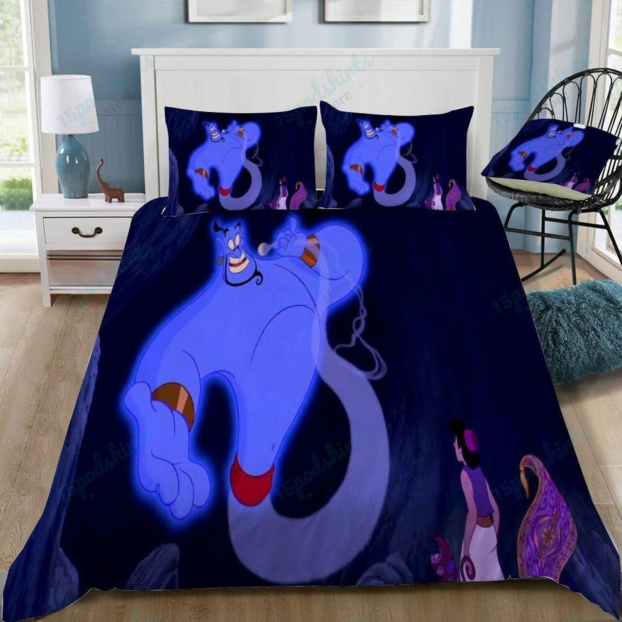 Disney Aladdin 3 Beautiful Decor For Disney Fan Bedding Set Duvet Cover Meaningful Gift For Love