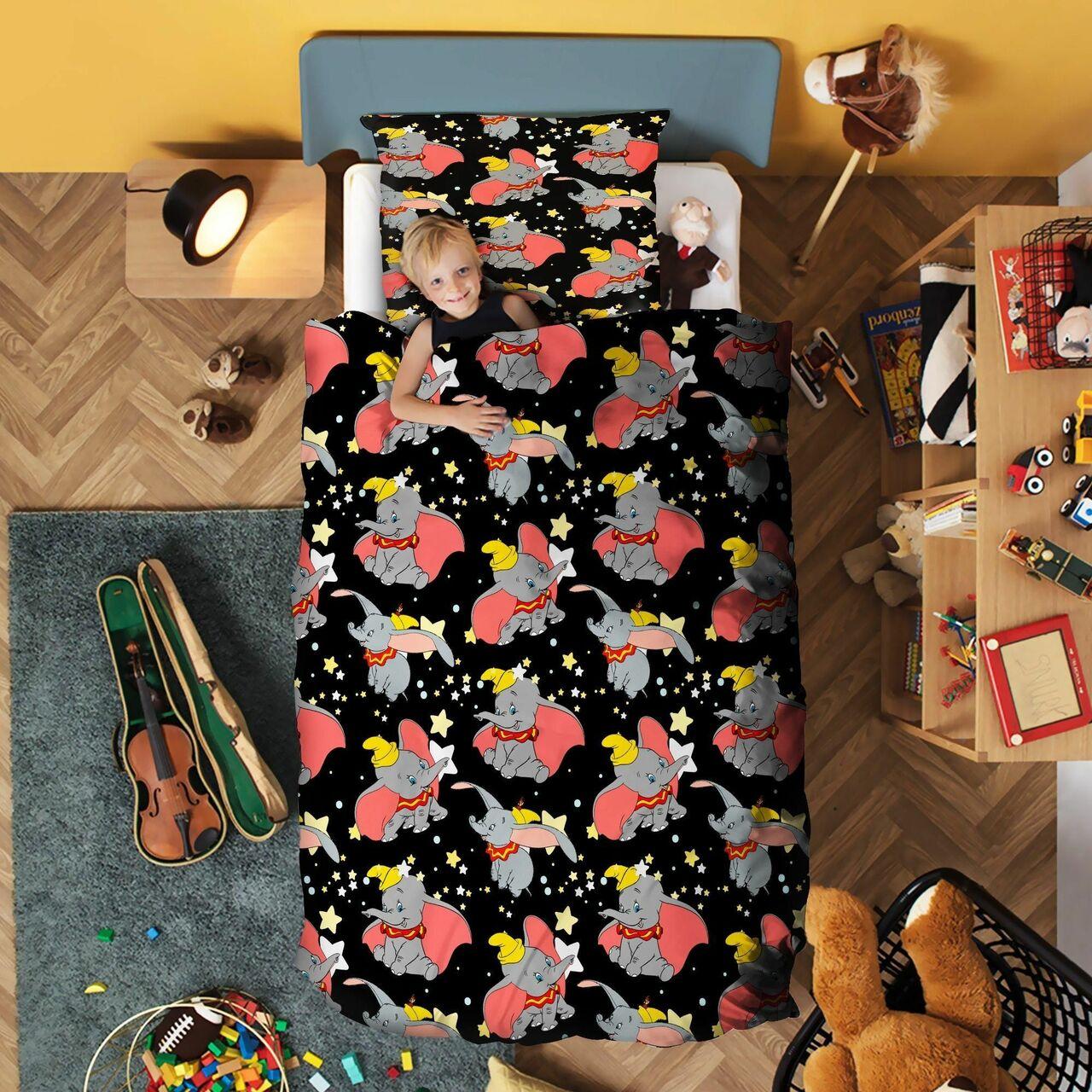 Dumbo Kid Beautiful Decor For Disney Fan Bedding Set Duvet Cover Meaningful Gift For Love
