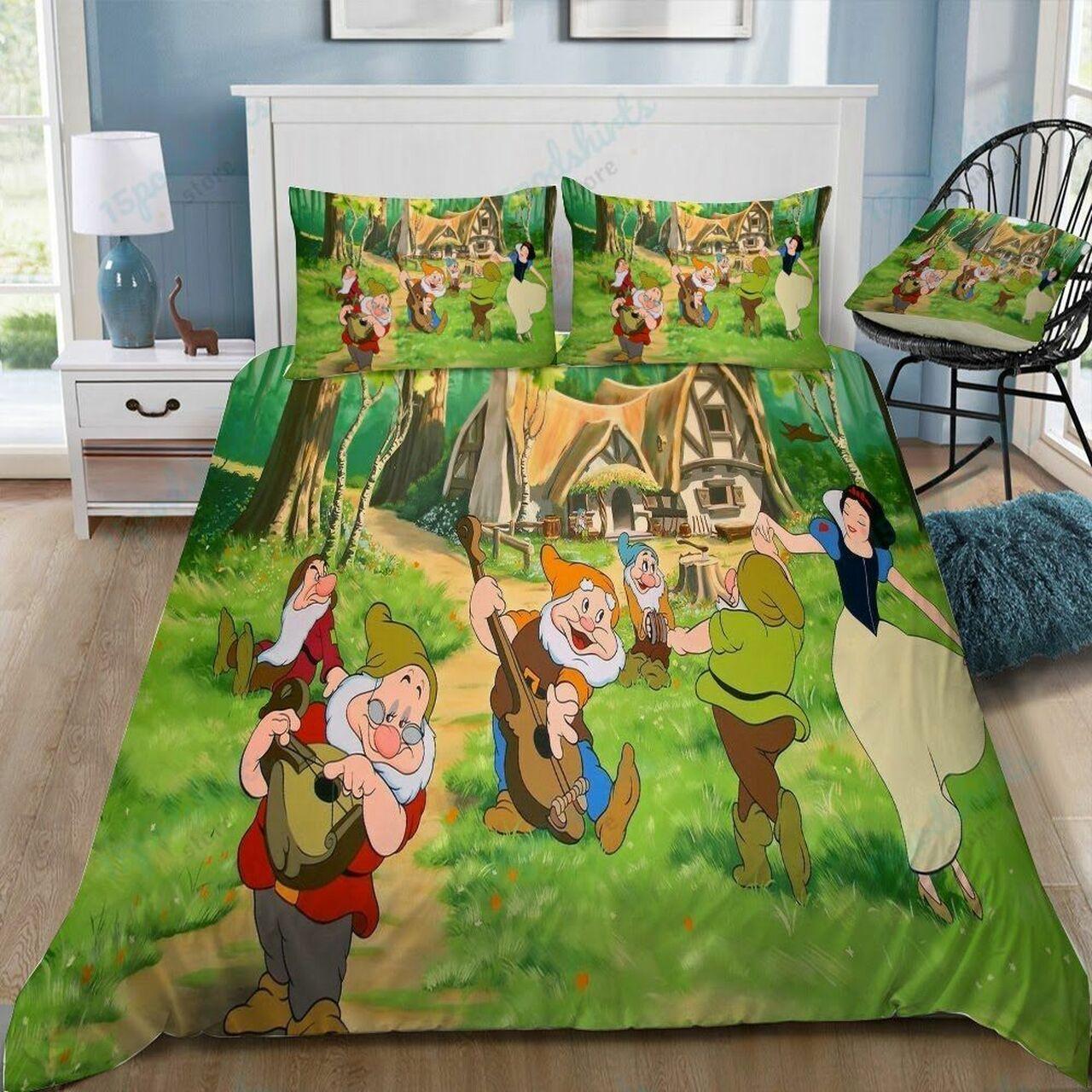 Disneynow White 21 Beautiful Decor For Disney Fan Bedding Set Duvet Cover Meaningful Gift For Love