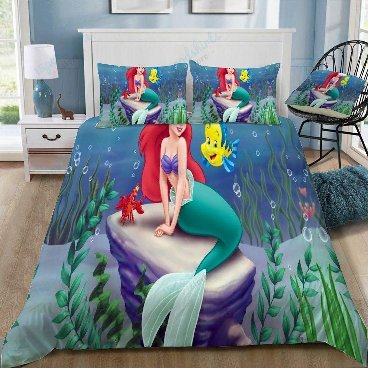 Disney Ariel 12 Beautiful Decor For Disney Fan Bedding Set Duvet Cover Meaningful Gift For Love