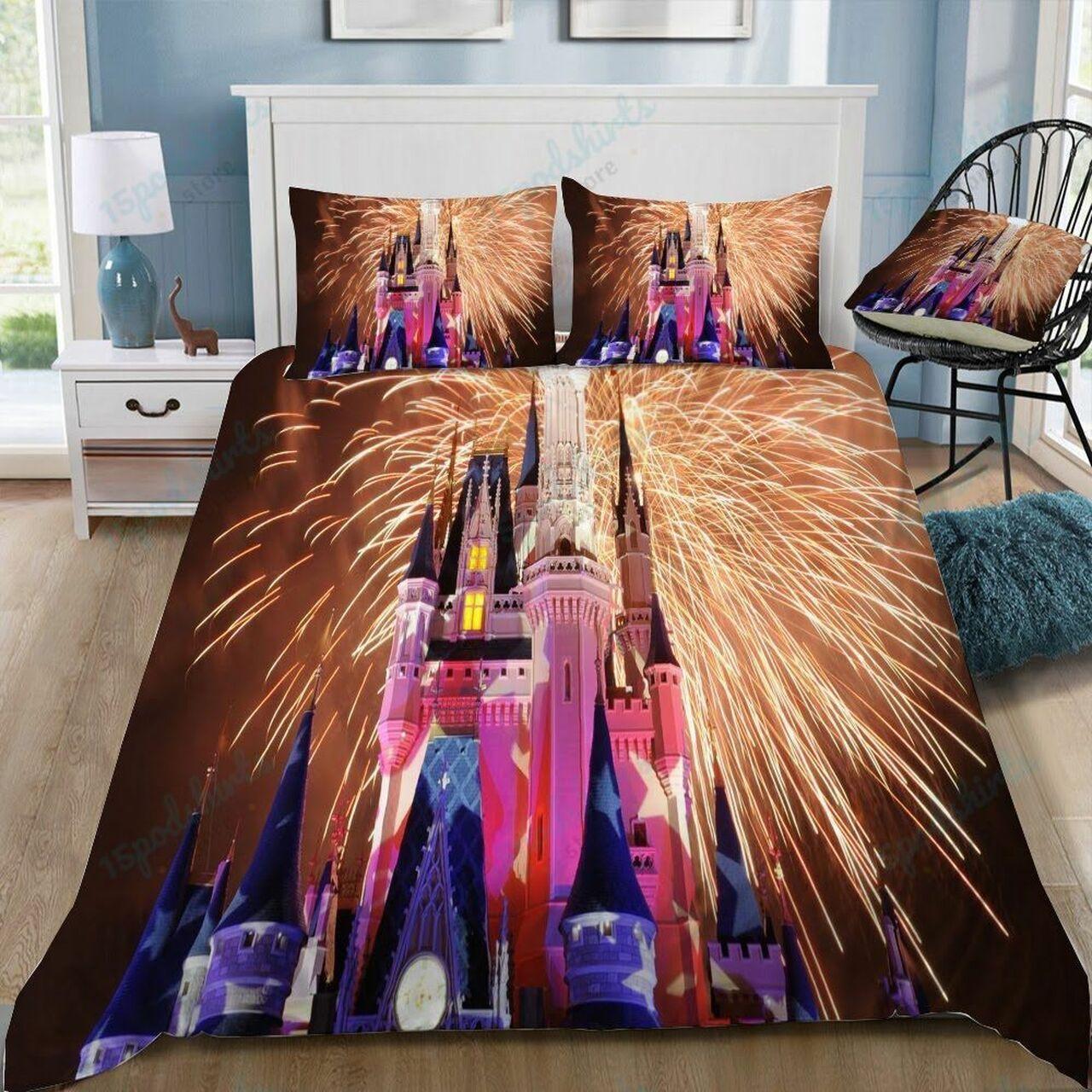 Disney Castle 72 Beautiful Decor For Disney Fan Bedding Set Duvet Cover Meaningful Gift For Love