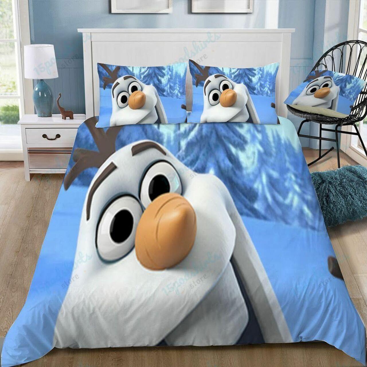 Disney Frozen Olaf The Funnynowman 2 Beautiful Decor For Disney Fan Bedding Set Duvet Cover Meaningful Gift For Love