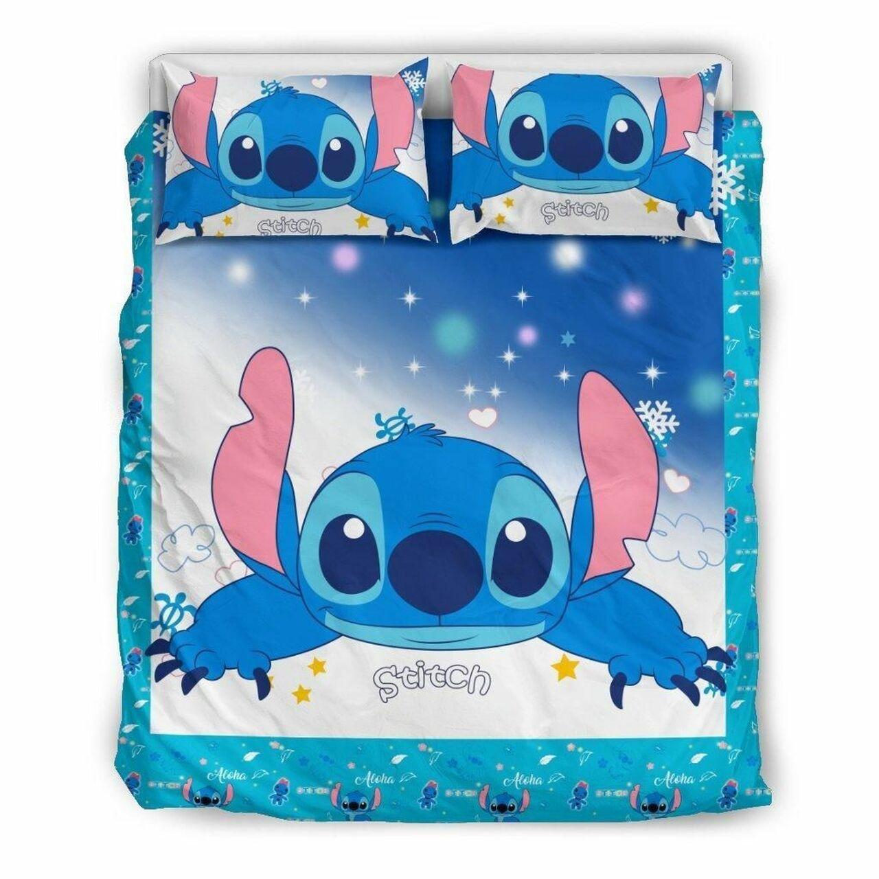 Stitch Disney 1 Beautiful Decor For Disney Fan Bedding Set Duvet Cover Meaningful Gift For Love
