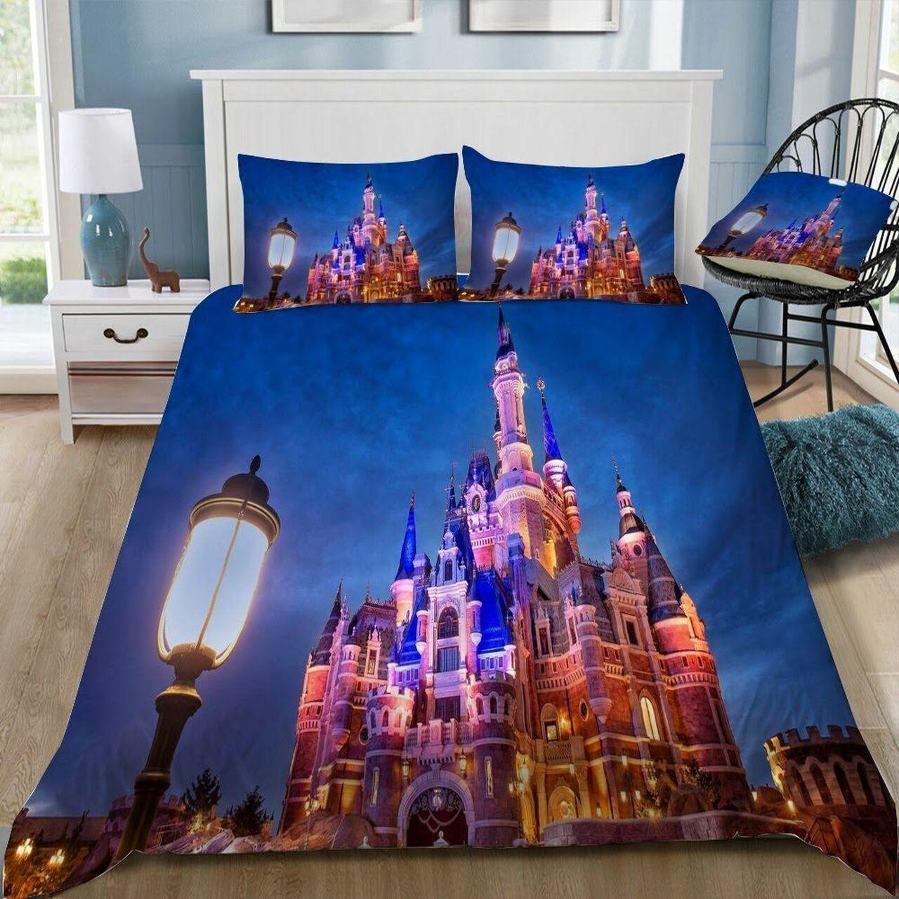 Disney Castle 122 Beautiful Decor For Disney Fan Bedding Set Duvet Cover Meaningful Gift For Love