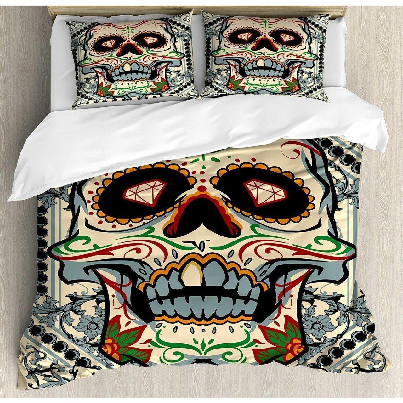 Sugar Killer Calaveras Skull Decor Dhc1501248Vt Alluring Duvet Cover Gothic Room Decoration With Gift For Halloween Season
