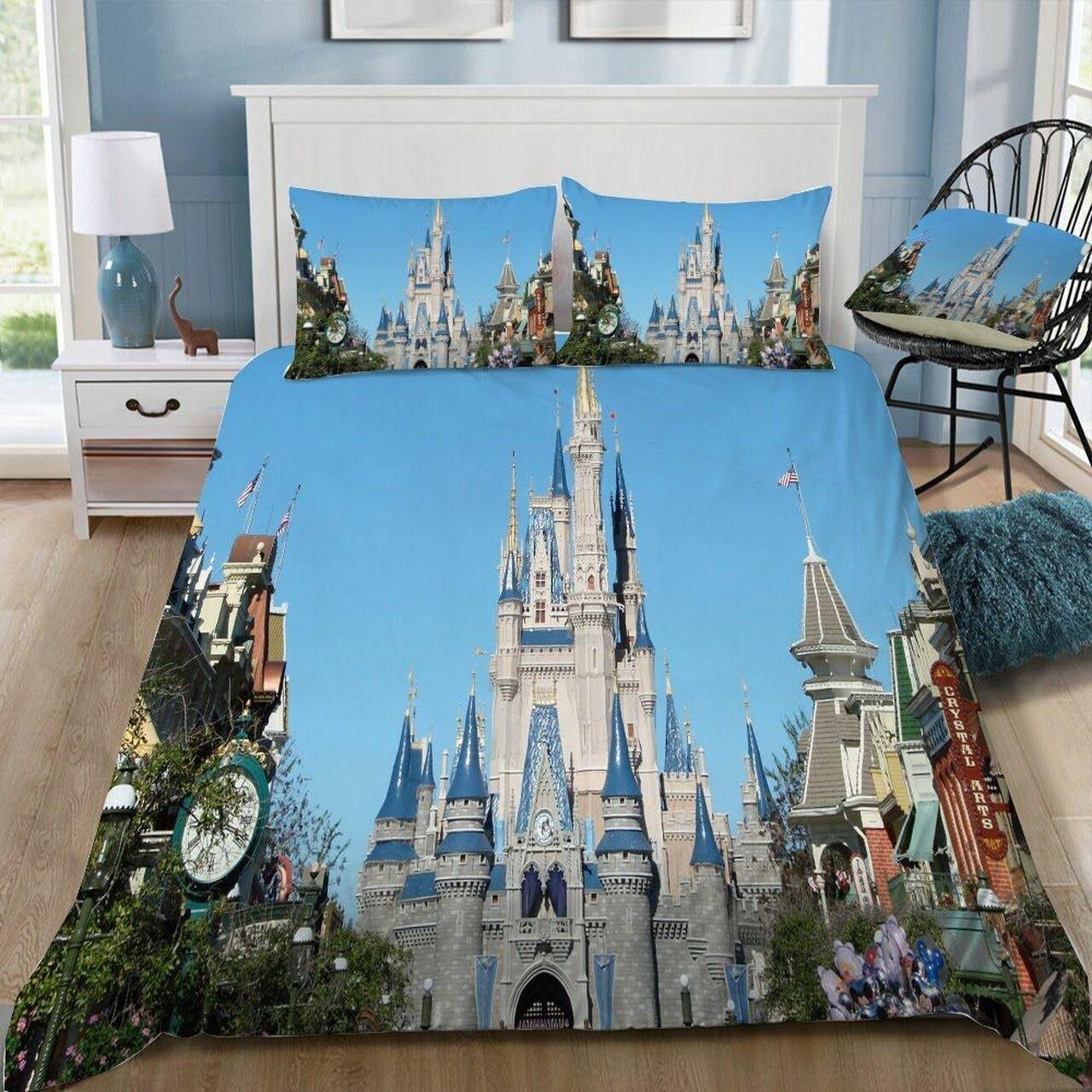 Disney Castle 52 Beautiful Decor For Disney Fan Bedding Set Duvet Cover Meaningful Gift For Love