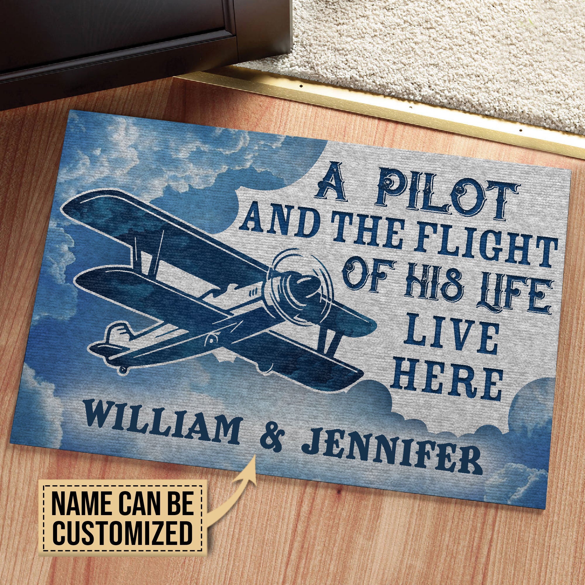 Pilot Life Flight Customized Doormat