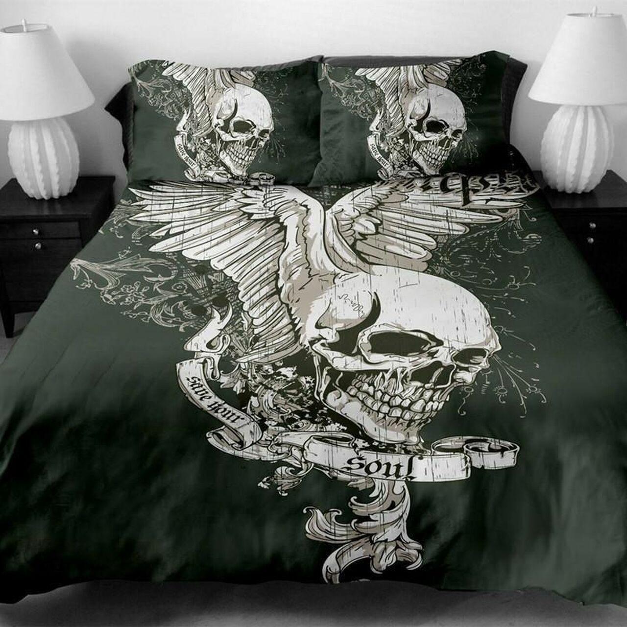 Bohemian Skull Save Youroul Dhc0201291Dd Gothic Room Decoration With Home Bed Fitted Bedding Sheet Set Gift For Halloween Season