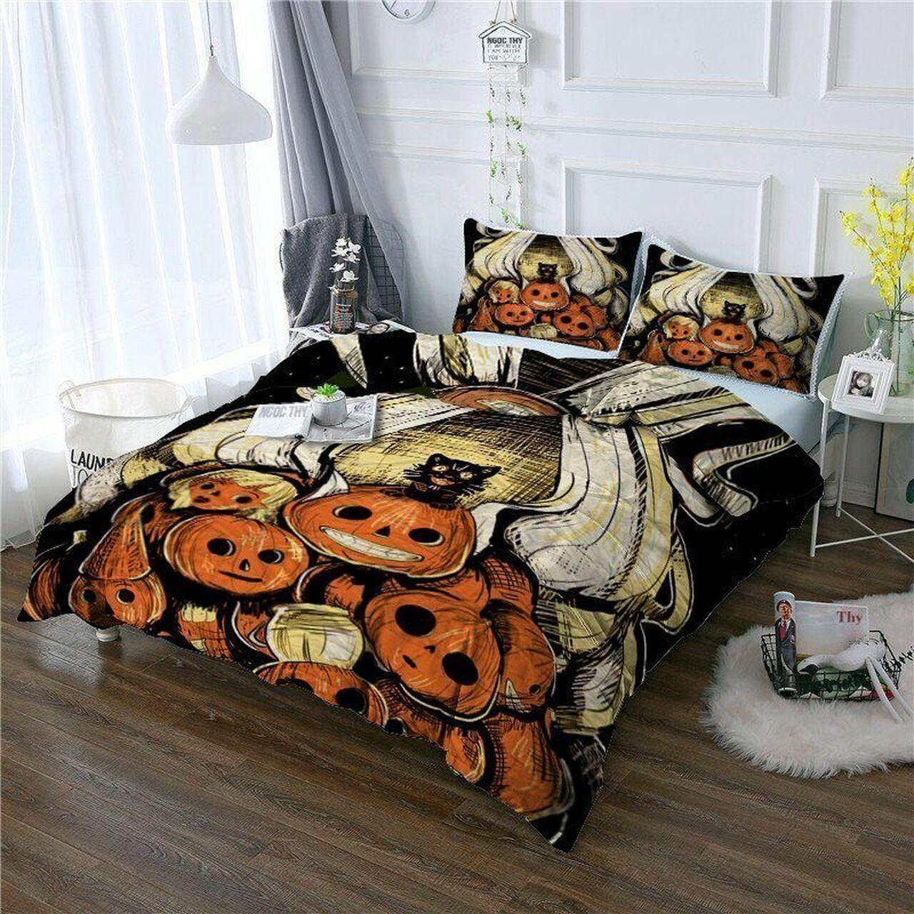 Halloween Bl090844Bs Stunning Room Decoration Bedding Set Duvet Cover Gift For Halloween Season