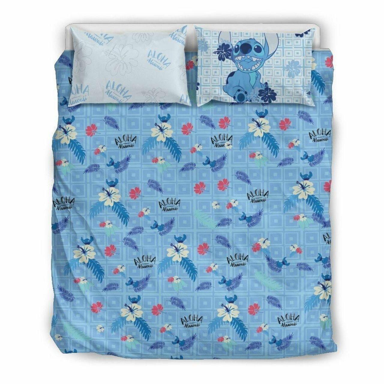 Stitch Disney 9 Beautiful Decor For Disney Fan Bedding Set Duvet Cover Meaningful Gift For Love