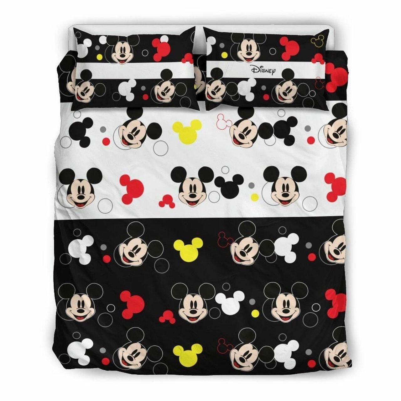 Mickey Disney 5 Beautiful Decor For Disney Fan Bedding Set Duvet Cover Meaningful Gift For Love