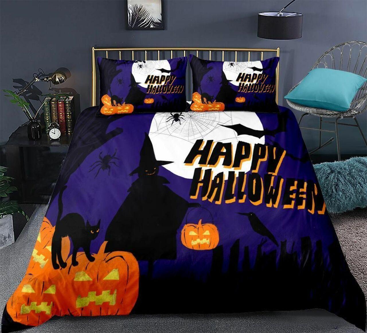 Cartoon Halloween Home Decor Beautiful Room Decor Bedding Set Duvet Cover With Pillowcase Meaningful Gift For Love