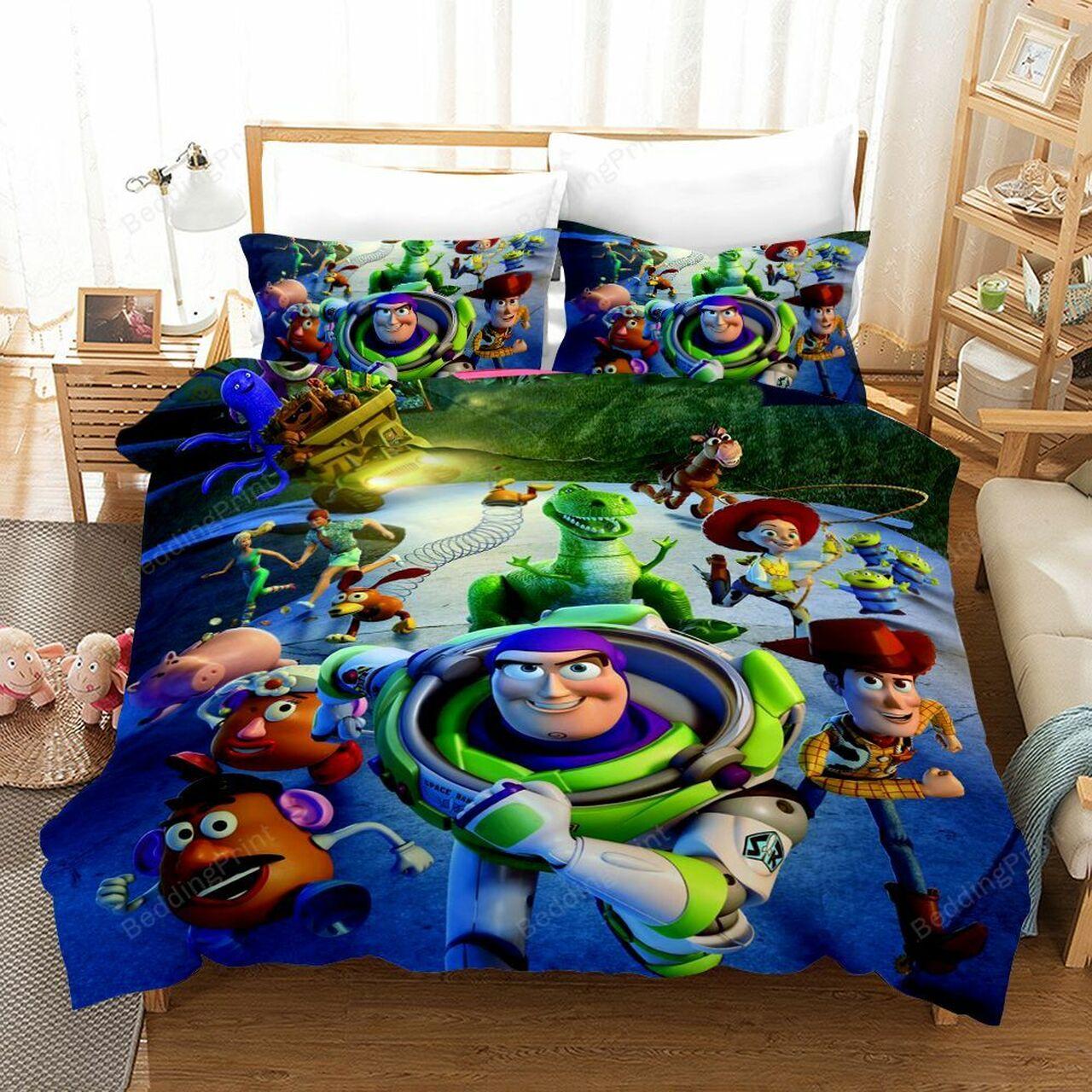 The Toy Story Beautiful Decor For Disney Fan Bedding Set Duvet Cover Meaningful Gift For Love