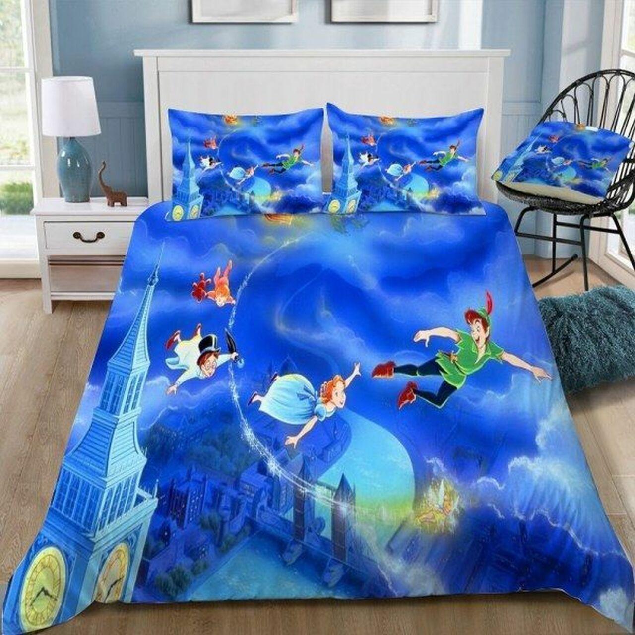 Disney Peter Pan Beautiful Decor For Disney Fan Bedding Set Duvet Cover Meaningful Gift For Love