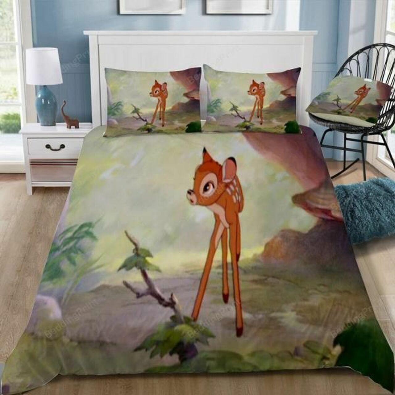 Disney Bambi Beautiful Decor For Disney Fan Bedding Set Duvet Cover Meaningful Gift For Love