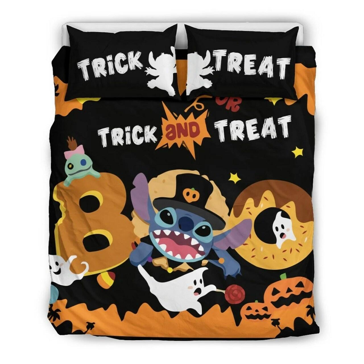 Stitch Trick Or Treat 7 Amazing Disney Room Decor Bedding Set Duvet Cover With Pillowcase Meaningful Gift For Holiday Season