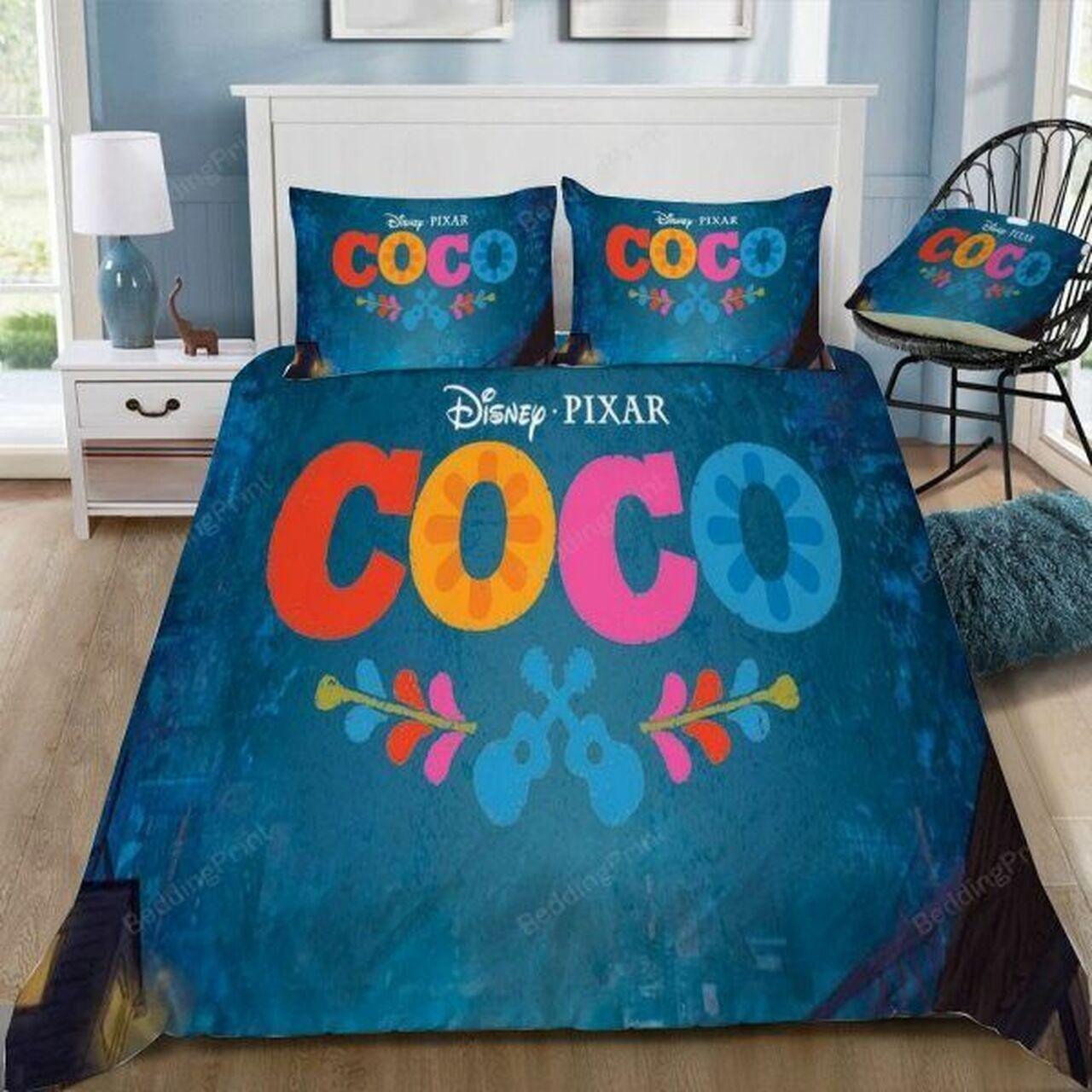 Disney Coco Beautiful Decor For Disney Fan Bedding Set Duvet Cover Meaningful Gift For Love