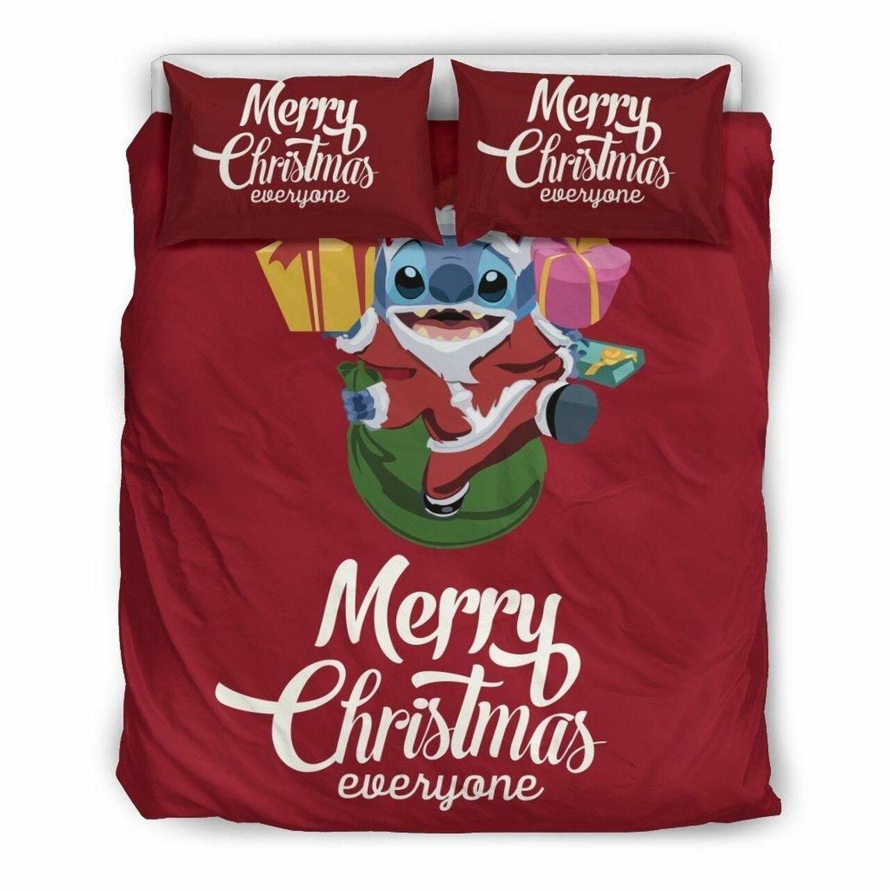 Stitch Christmas 2 Amazing Disney Room Decor Bedding Set Duvet Cover With Pillowcase Meaningful Gift For Holiday Season