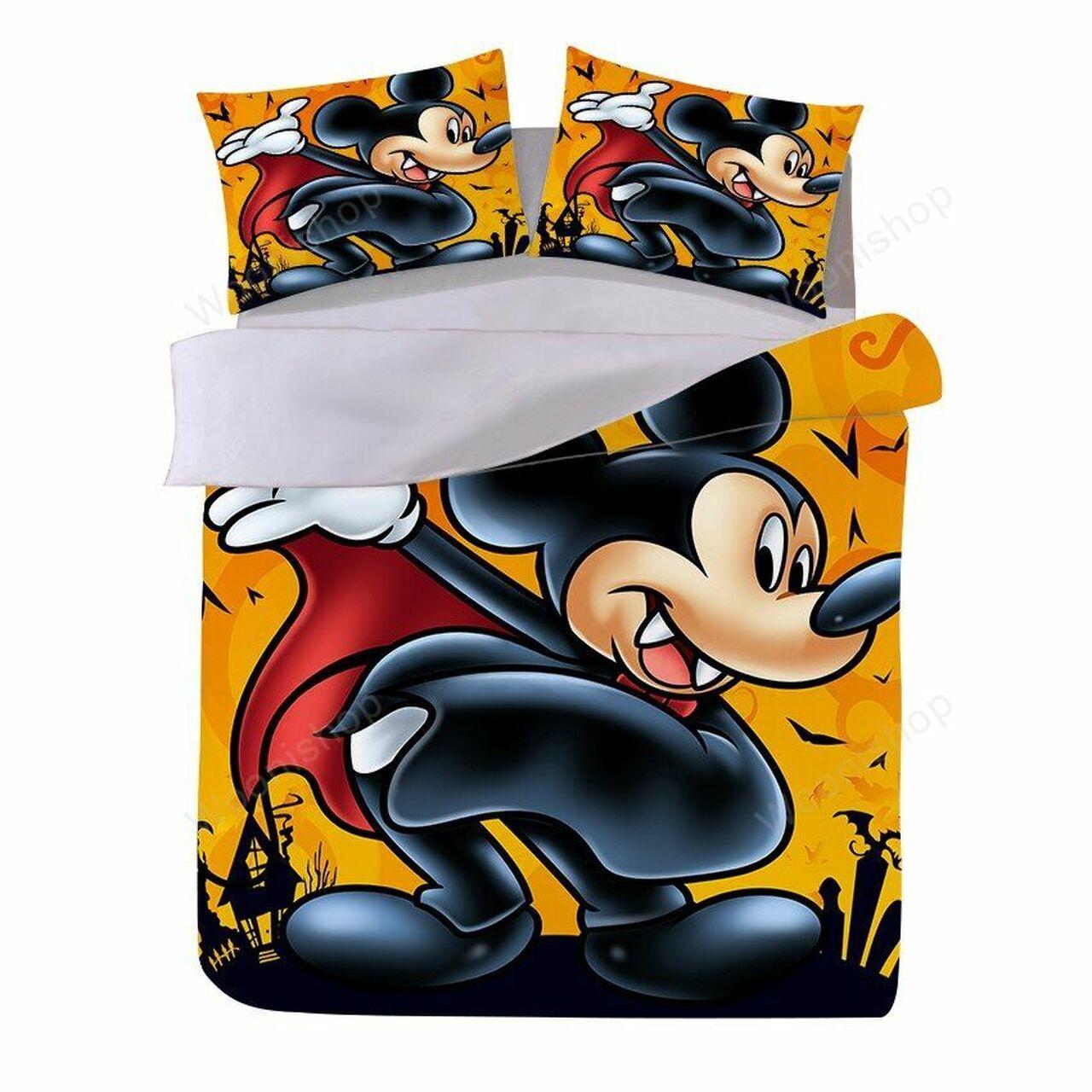 Cartoon Minnie Mickey Mouse Amazing Disney Room Decor Bedding Set Duvet Cover With Pillowcase Meaningful Gift For Holiday Season