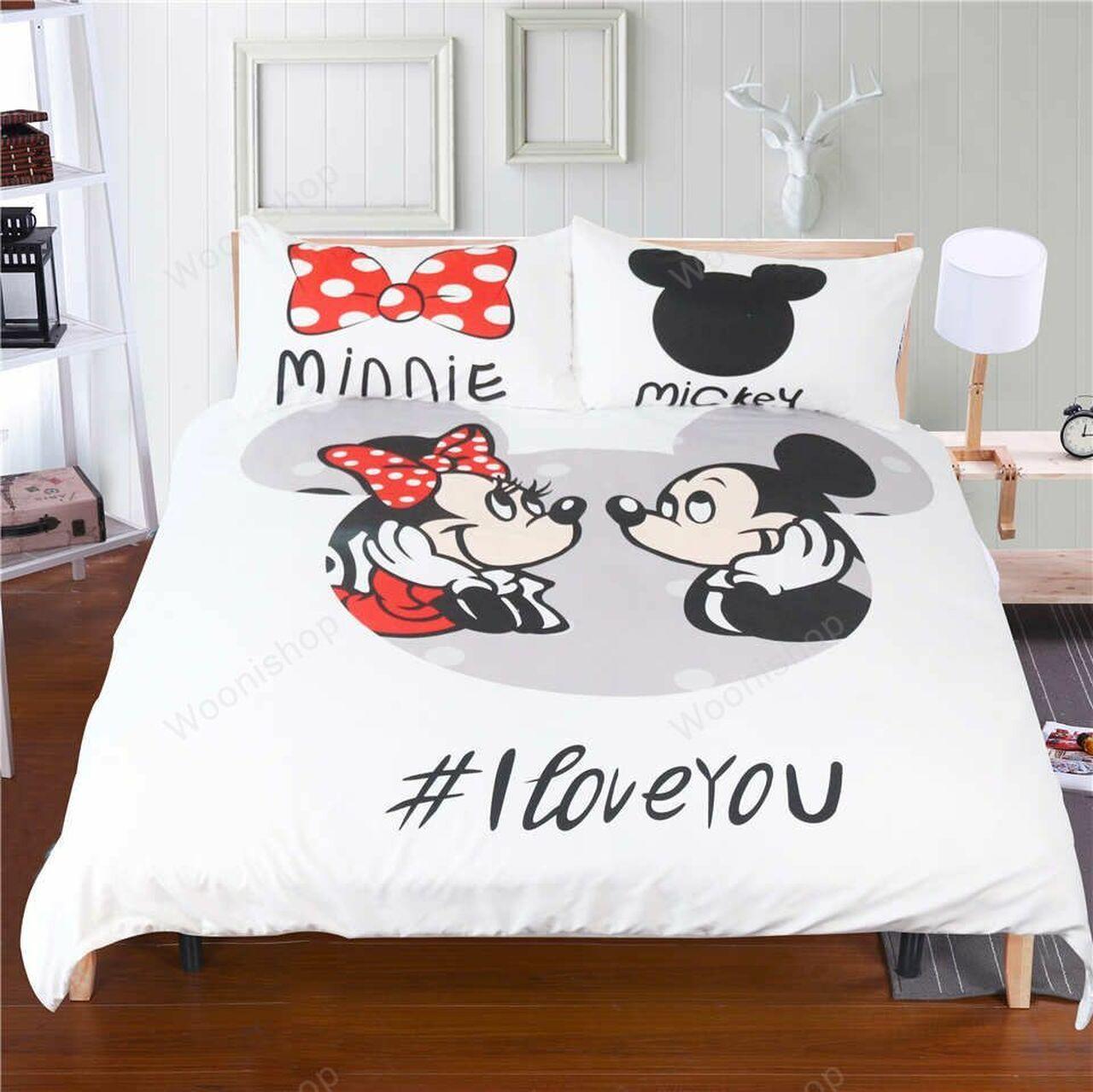 Mickey Minnie Mouse Printeds Girls Childrens Babys Amazing Disney Room Decor Bedding Set Duvet Cover With Pillowcase Meaningful Gift For Holiday Season