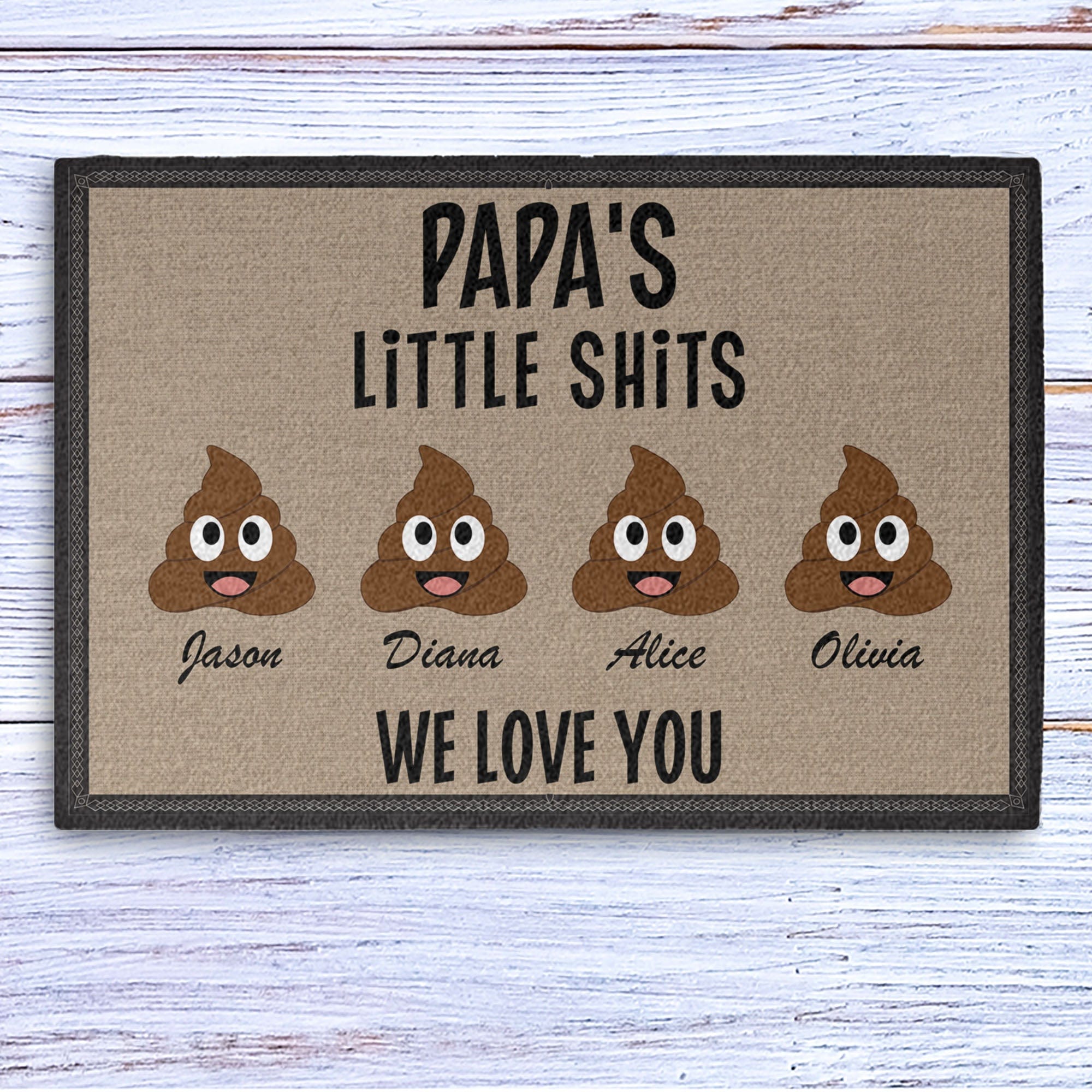 Papa'S Little Shits Doormats