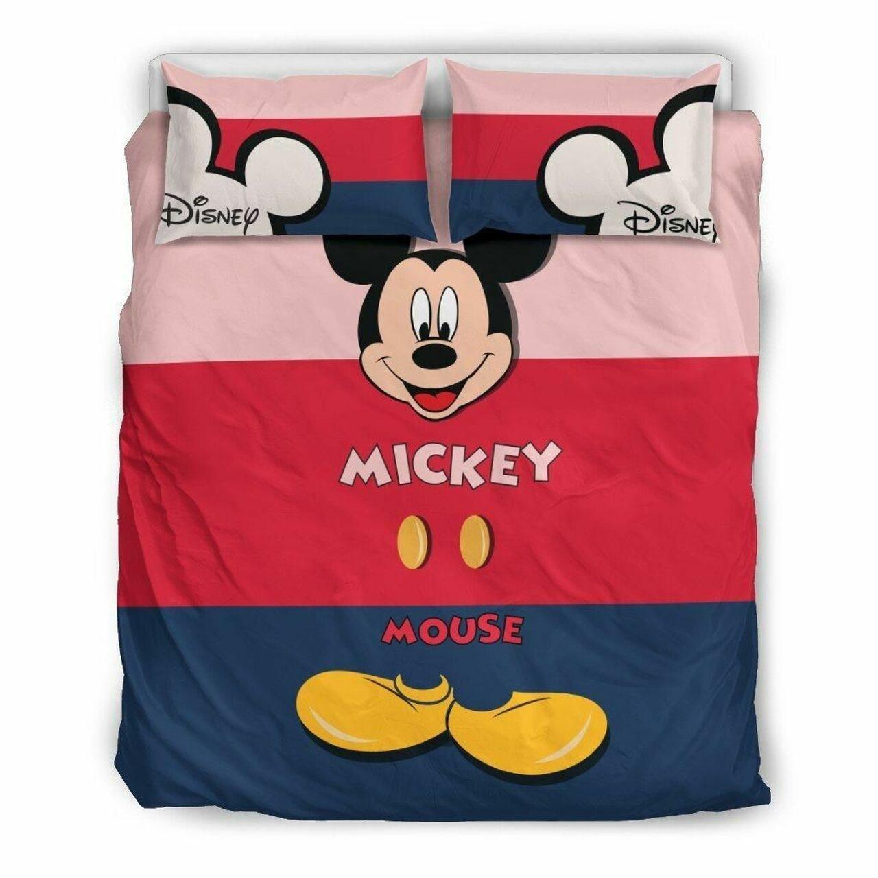 Mickey Disney 3 Beautiful Decor For Disney Fan Bedding Set Duvet Cover Meaningful Gift For Love