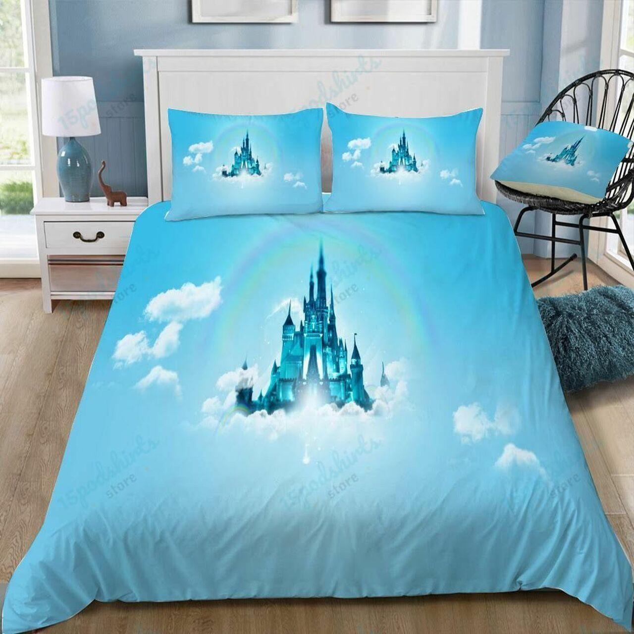 Disney Castle 166 Beautiful Decor For Disney Fan Bedding Set Duvet Cover Meaningful Gift For Love