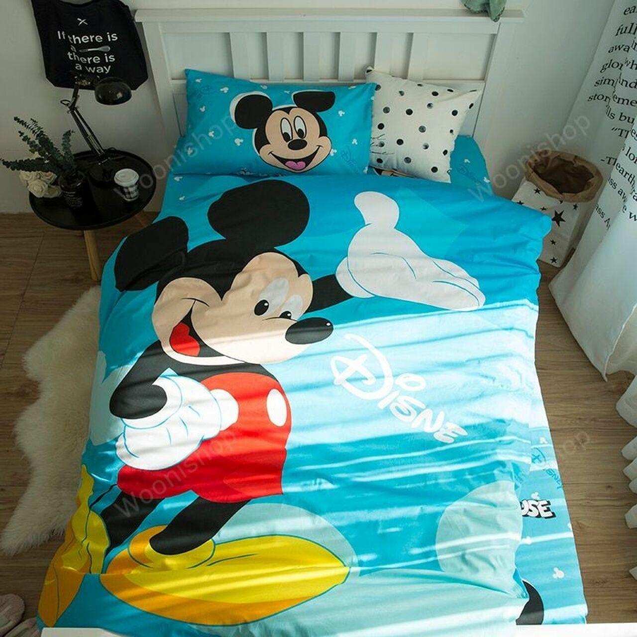 Mickey Mouses Children Conjunto De Camaet Amazing Disney Room Decor Bedding Set Duvet Cover With Pillowcase Meaningful Gift For Kids Friend Family Member Holiday Gift