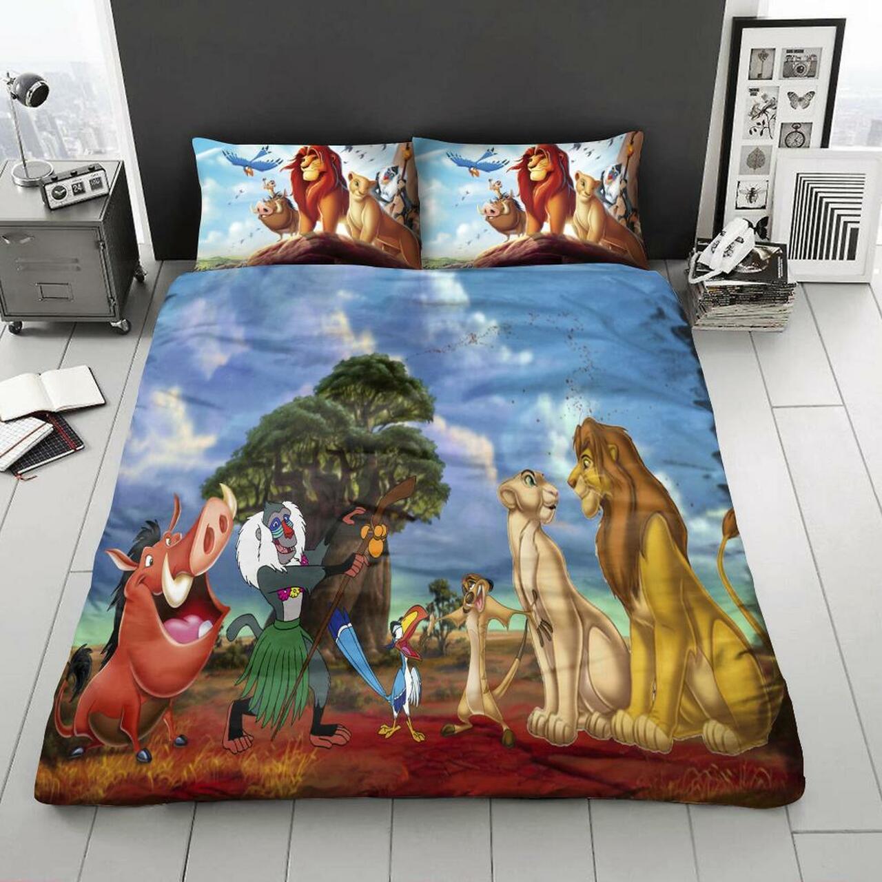 The Lion King V1 Amazing Disney Room Decor Bedding Set Duvet Cover With Pillowcase Meaningful Gift For Kids Friend Family Member Holiday Gift