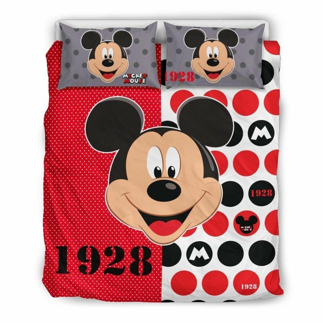 Mickey 1928 Amazing Disney Room Decor Bedding Set Duvet Cover With Pillowcase Meaningful Gift For Holiday Season