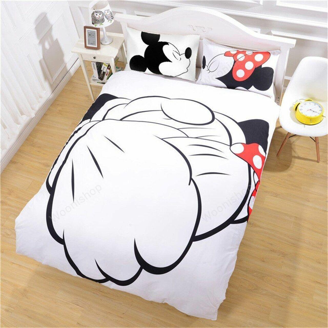 Mickey Minnie Mouse 3D Printeds Adult Auingle Amazing Disney Room Decor Bedding Set Duvet Cover With Pillowcase Meaningful Gift For Holiday Season