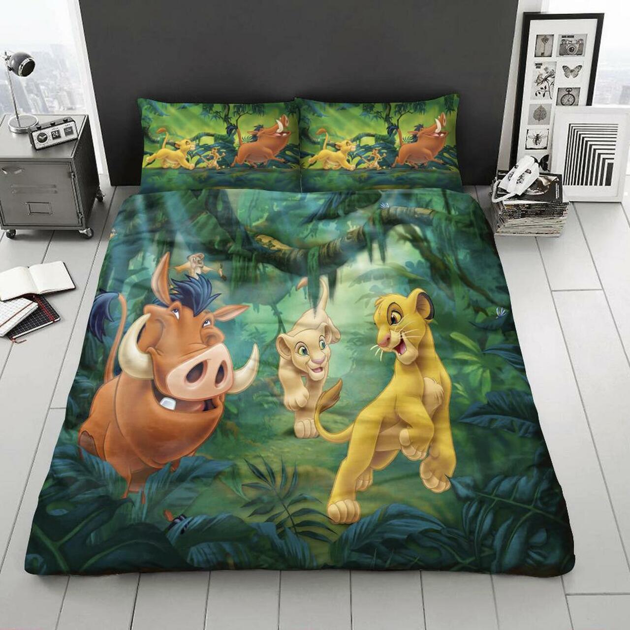 The Lion King V5 Amazing Disney Room Decor Bedding Set Duvet Cover With Pillowcase Meaningful Gift For Kids Friend Family Member Holiday Gift