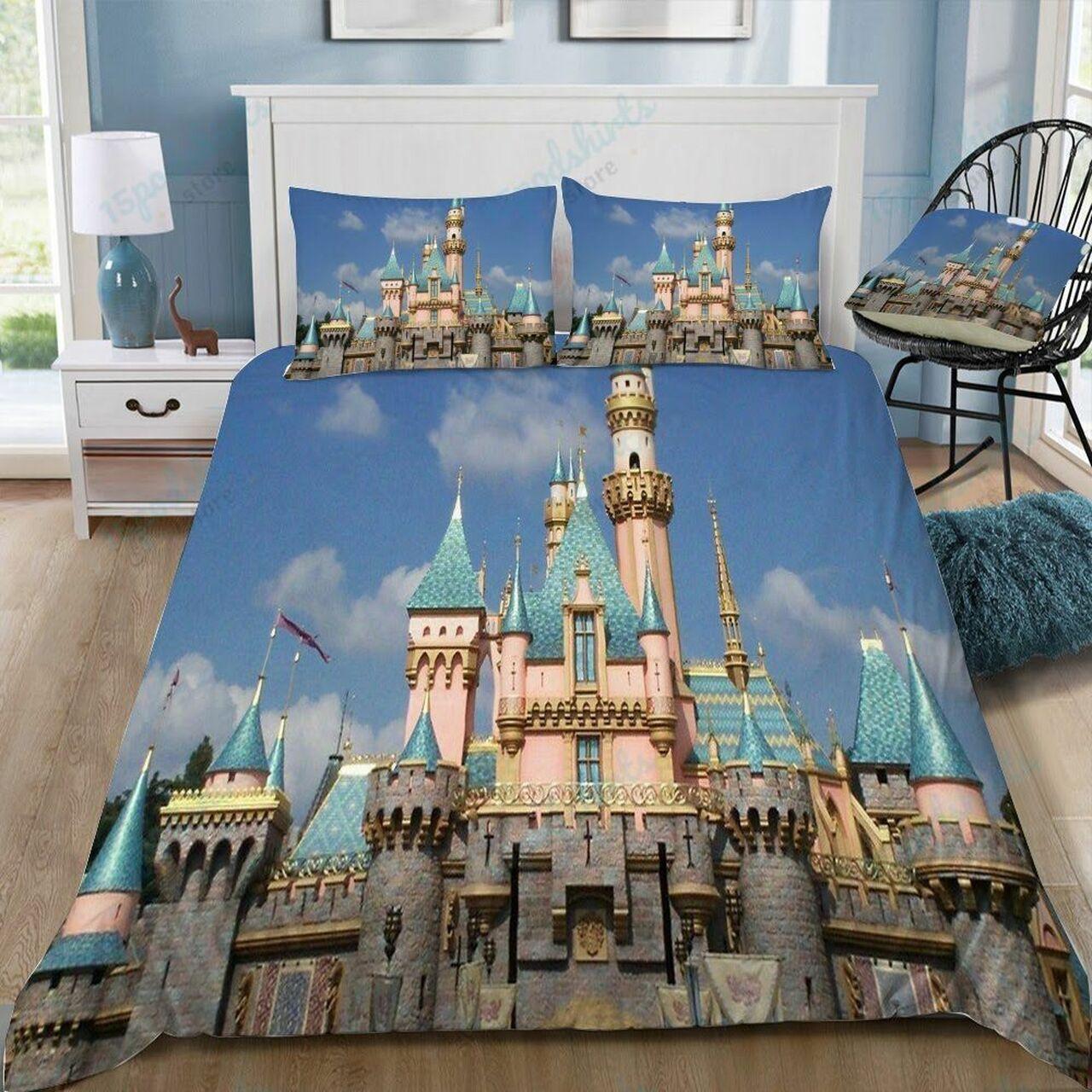 Disney Castle 105 Beautiful Decor For Disney Fan Bedding Set Duvet Cover Meaningful Gift For Love