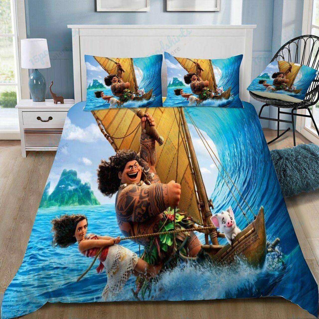 Disney Moana 55 Beautiful Decor For Disney Fan Bedding Set Duvet Cover Meaningful Gift For Love