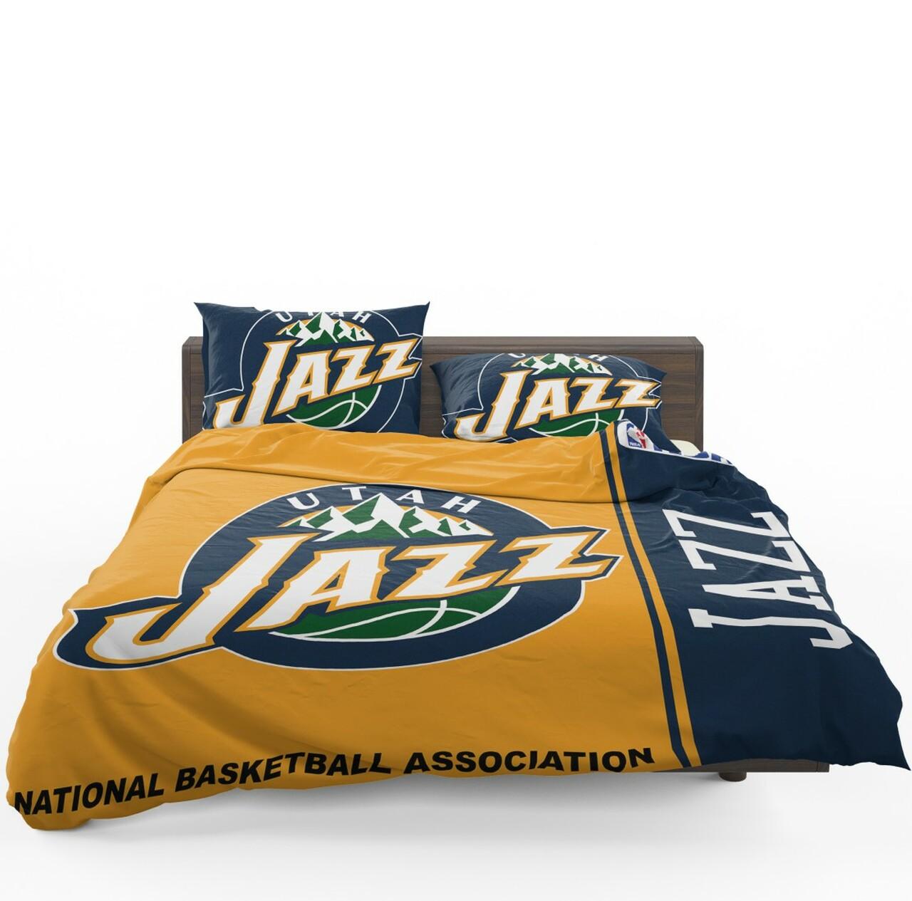 Utah Jazz Nba Basketball Bedding Set Duvet Cover Basketball Home Decor For Fans
