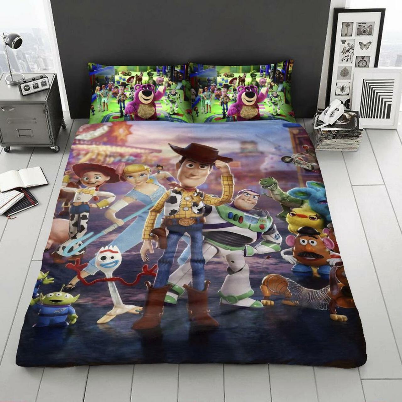 Toy Story V1 Amazing Disney Room Decor Bedding Set Duvet Cover With Pillowcase Meaningful Gift For Kids Friend Family Member Holiday Gift