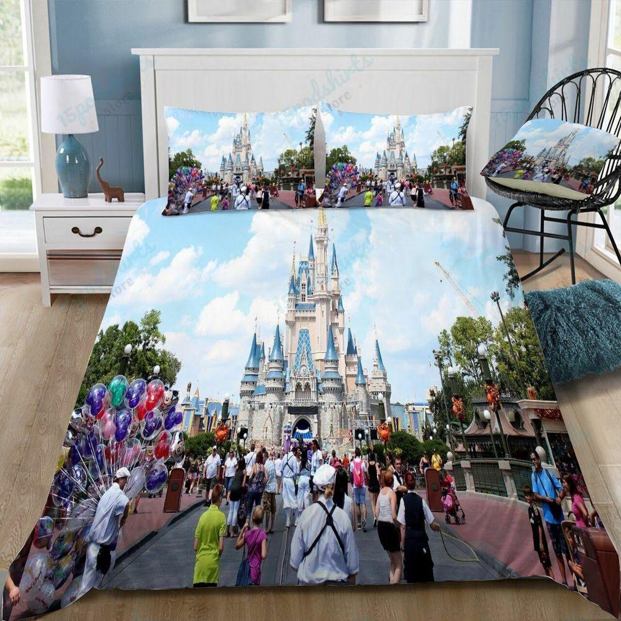 Disney Castle 46 Beautiful Decor For Disney Fan Bedding Set Duvet Cover Meaningful Gift For Love