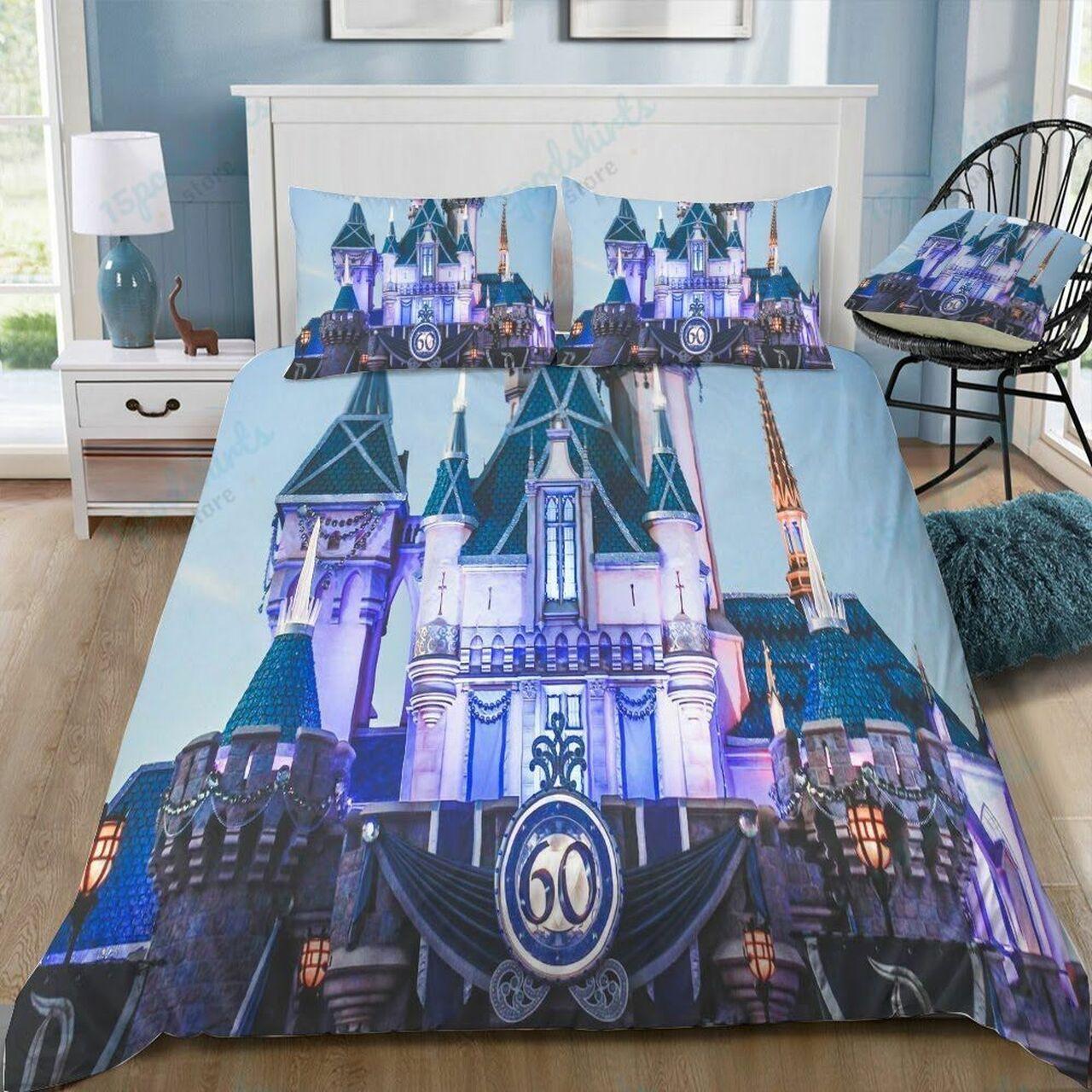 Disney Castle 352 Beautiful Decor For Disney Fan Bedding Set Duvet Cover Meaningful Gift For Love